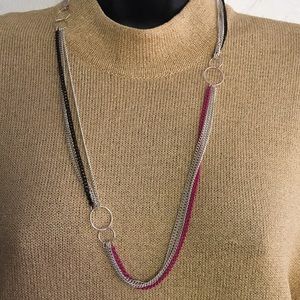 Vintage multi-color chain necklace 1970 70’s